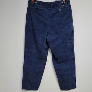 Vintage Levis Dockers 36x32 Blue Jeans Herringbone Pleated Retro 80s Vintage